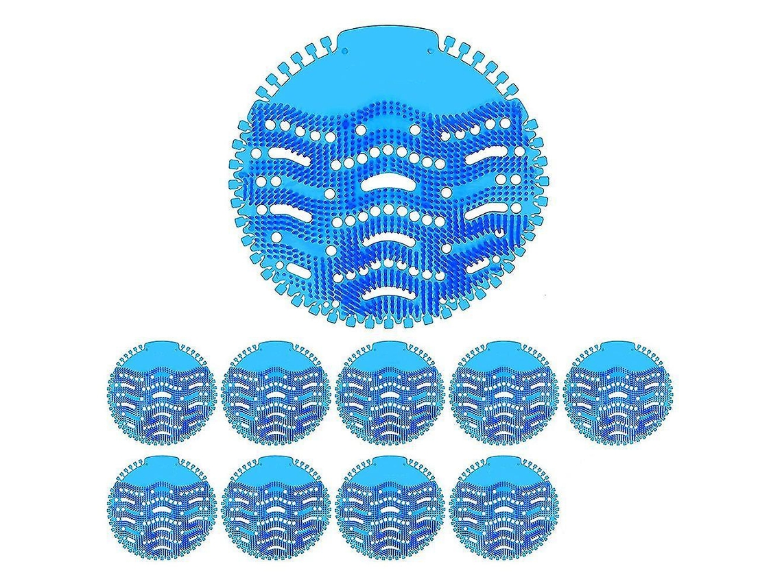 Rebe 10 Pantallas Desodorantes para Urinarios, Pastillas Antideslizantes de Pelo Largo Anti spray Y Anti obstrucción Duraderas
