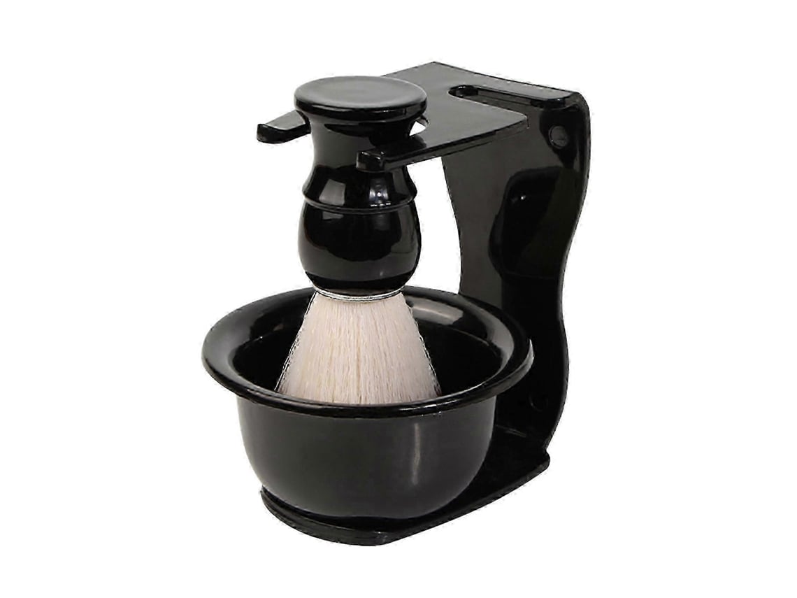 Kit De Cuidados Com Barba 3 Em 1, Com Pincel E Pote De Barbear, Para Casa E Viagem