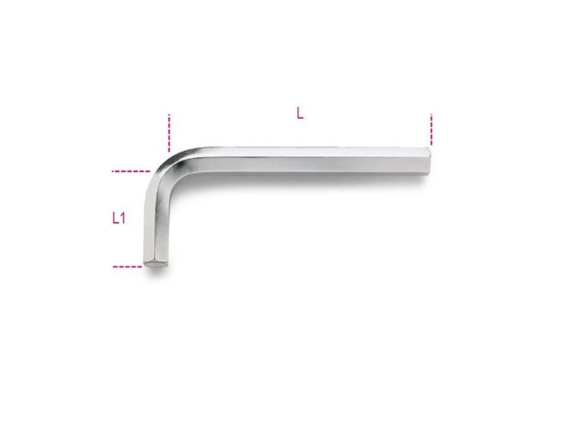 Chave macho angular de 6 pontos série BETA 96 D12Mm L134Mm cromada BETA