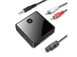 Transmissor E Receptor Bluetooth 5.0 Com Adaptador De Áudio Sem Fio Óptico E Auxiliar De 3,5 Mm Para Pc, Tv E Alto-falantes De Carro.