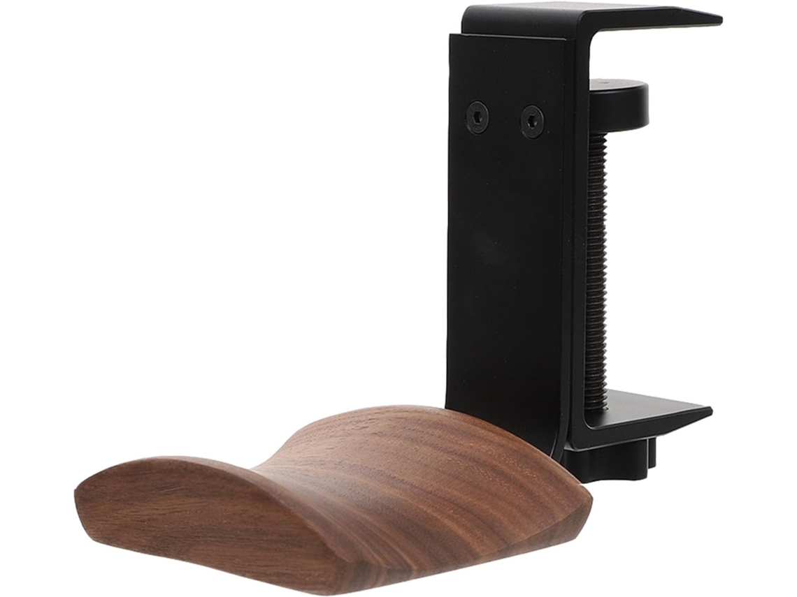 Suporte De Mesa Para Fone De Ouvido Zerodeko Em Metal E Madeira De Nogueira Preta, Protege Os Fones E Evita