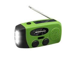 Rádio De Emergência Com Manivela Solar De 2000 Mah, Portátil, Multifuncional, Fm/am//, Rádio Meteorológico, Usb, Led, Eur Olysi Shop