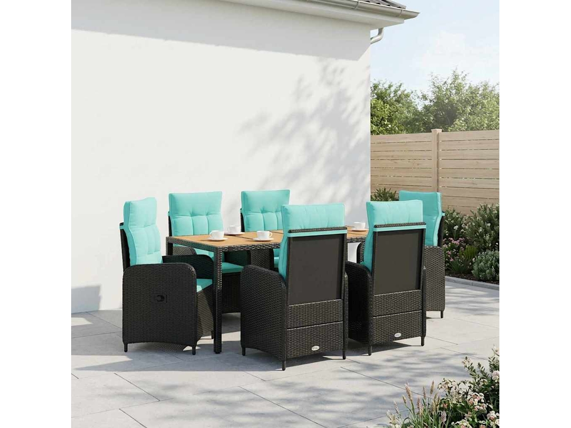 Vidaxl Conjunto De Jantar Para Exterior 7 Unid.