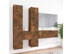 Tv Cabinet Set, Tv Cabinet Sets Vidaxl Marrom Madeira Processada (n/a)