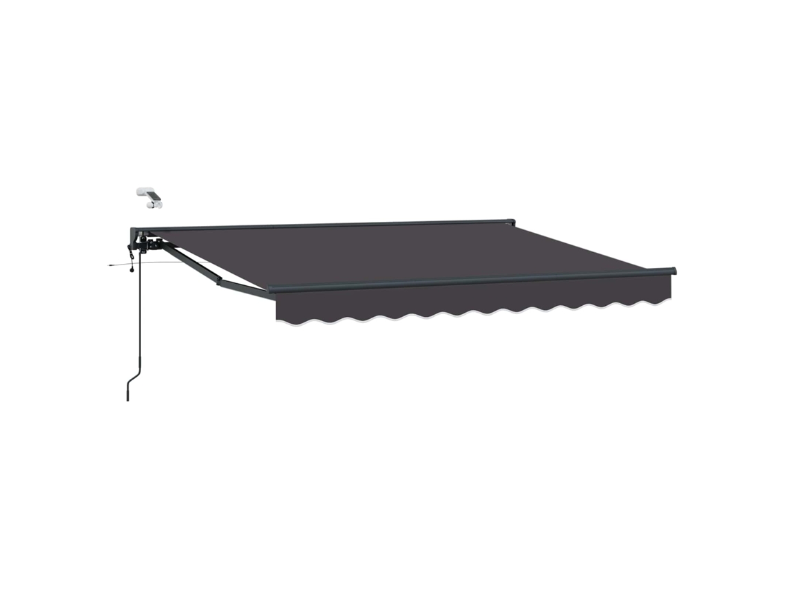 Vidaxl Toldo Retrátil Elétrico Antracite 3,5 X 2 M