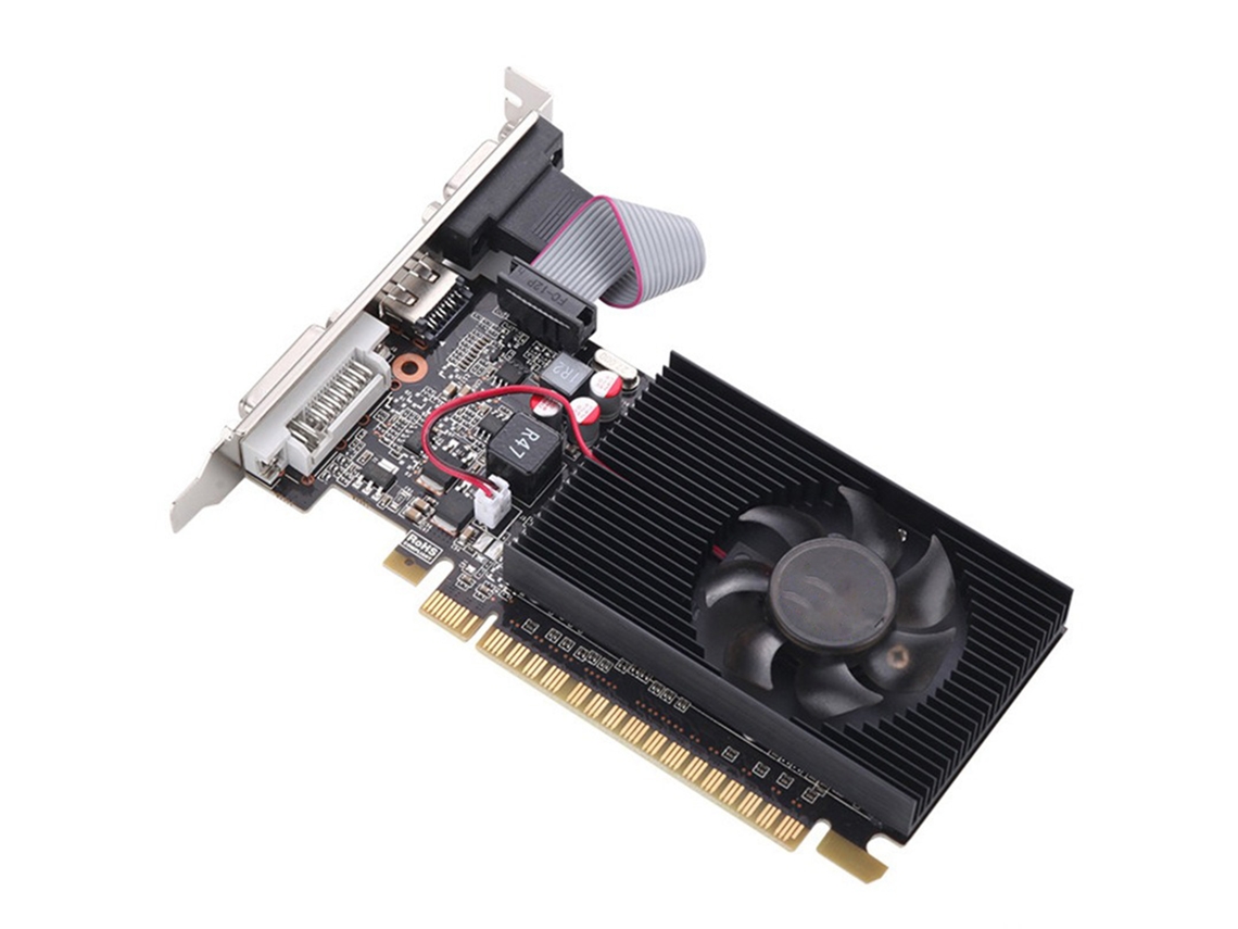 Placa De Vídeo Para Jogos Gt610 1gb Ddr3 64bit 810mhz Com Vga, Dvi E Cooler Silencioso