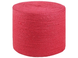 Vidaxl 4 Mm Vermelho 100% Juta Tossa