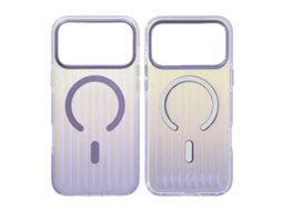 Capa Magsafe Ondulada Para Iphone 17 Pro - Roxo Claro