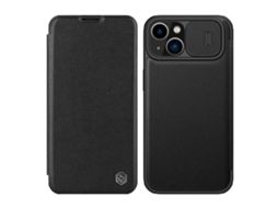 Lurelia Capa De Telemóvel Em Couro Sintético Para Iphone 14 Plus, Preto