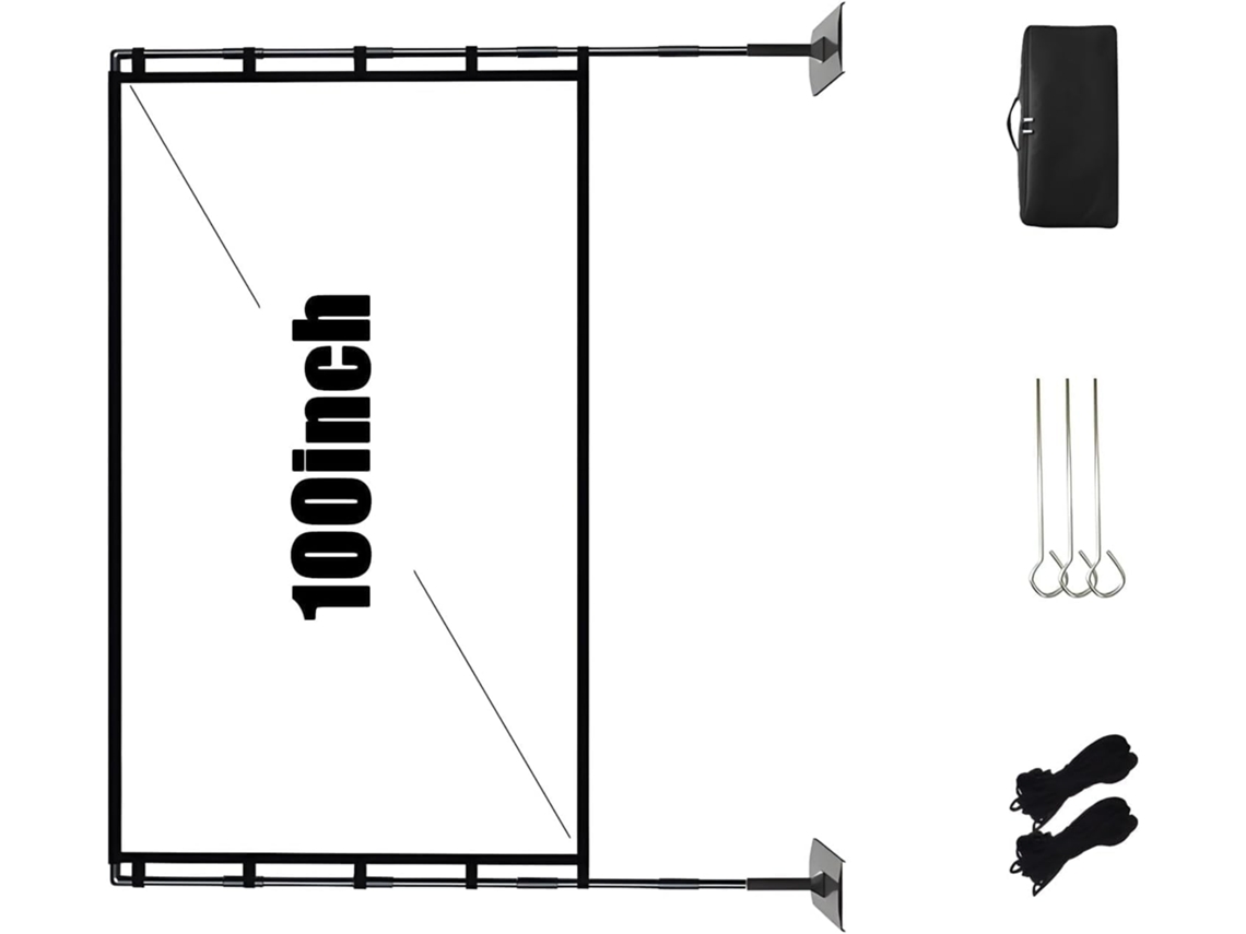 Tela de Projeção Metálica de Suporte Duplo 16:9, Luxuosa Proporção de Aspecto em Seda. SFUSHOS
