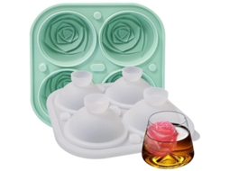 Bandeja De Gelo De Silicone Apilável Com Tampa Antigoteo, Economia De Espaço, Para Coquetéis Whiskey, Verde