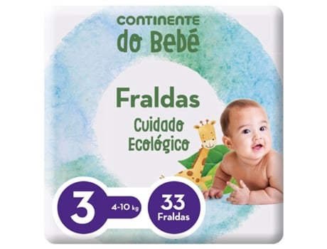 Fraldas Cuidado Ecológico T3 4-10kg