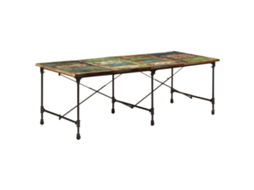 Vidaxl Mesa De Jantar 220x90x77 Cm Madeira Recuperada Maciça