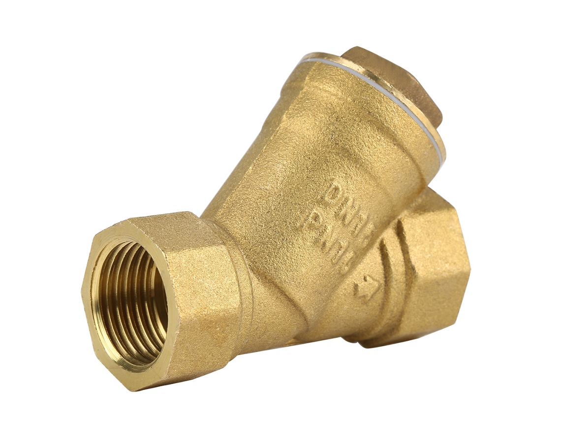Filtro De Cobre Em Forma De Y Com Rosca Fêmea Bspp 1/2 Para Separação De Água E Óleo