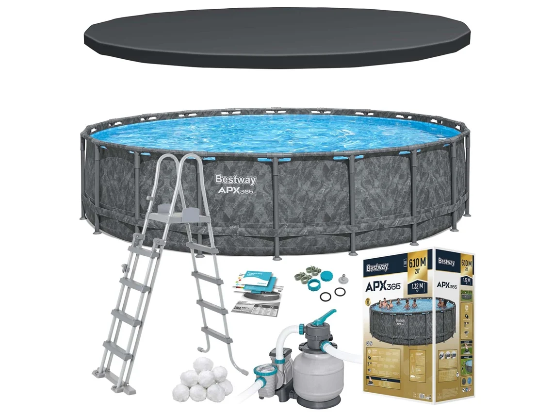 Piscina De Jardim Com Estrutura 671 X 132 Cm 11 Em 1 Bestway 561jz