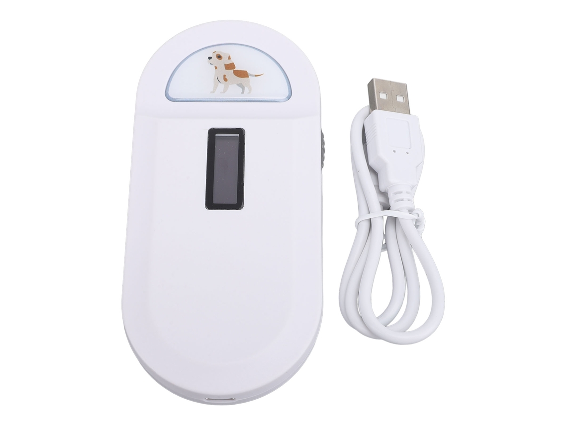 Aetheria leitor de Microchip Usb para Animais com Armazenamento de 128 Dados Scanner Id Tag Cão Gato Branco