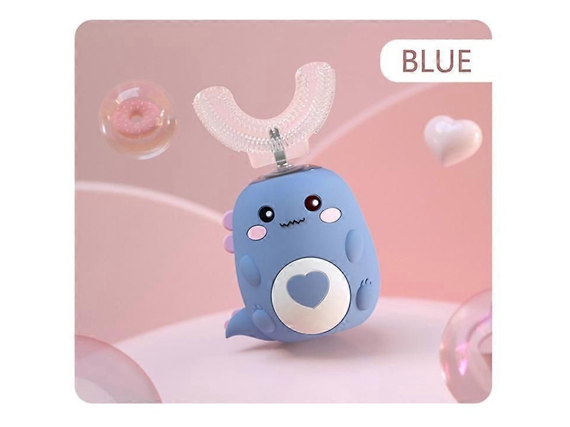 Escova de Dentes Elétrica Infantil em Formato U, Feita Silicone Grau Alimentício, Sônica, À Prova D'água, Rec Arregável Via Usb, com Rota GOKOCO