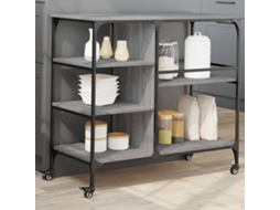 Vidaxl Carrinho De Cozinha 100x45x89,5 Cm Deriv. Madeira Cinza Sonoma