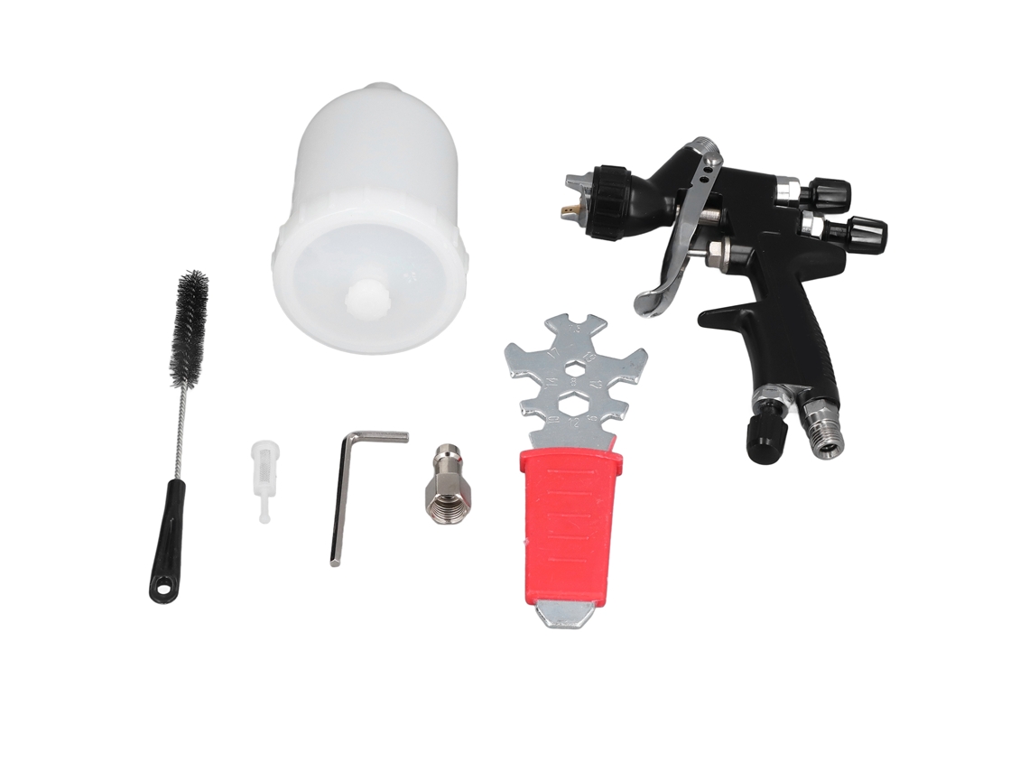 Pistola de Pintura Portátil com Alta Atomização Bico 1.0mm Gravidade Preta S/MARCA