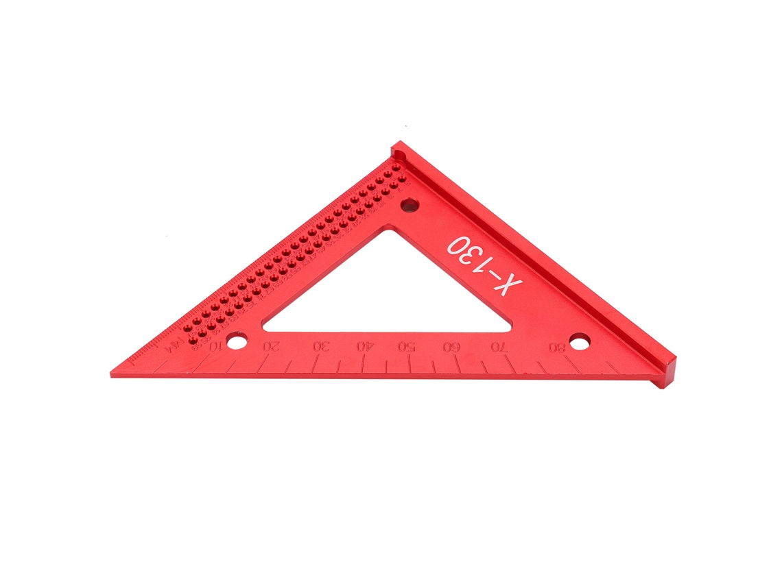 YURU régua Triangular de Alumínio com Furos para Medição e Trabalhos