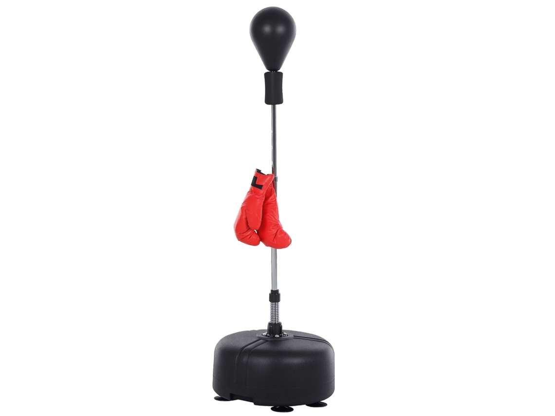 Saco de boxe de pé, altura ajustável de 136 a 154cm, com base preta S/MARCA