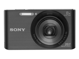 Máquina Fotográfica Compacta SONY W830 (Preto - 20.1 MP - ISO: 80 a 3200 - Zoom Ótico: 8x) — 20.1 MP | Zoom ótico: 8x