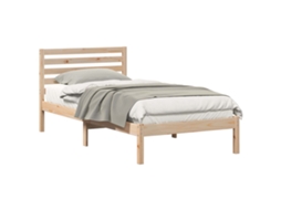 Estrutura da Cama com Cabeceira Castanho 100 X 200 Cm MAISON EXCLUSIVE