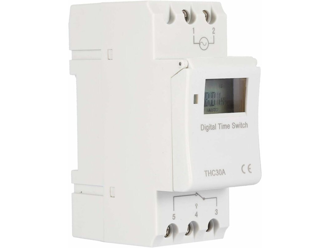 Temporizador Digital Programável com Interruptor Eletrônico e Visor Lcd Thc 30a 110v AQUAFORGE
