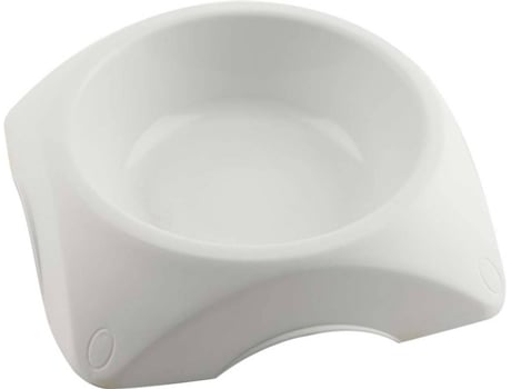Comedouro para Cães e Gatos BAMA 19012 (Branco - 25x6.1 cm - 1.2 L - Polipropileno)