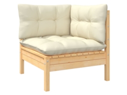 Garden Corner Sofa, Garden Corner Sofas Vidaxl Creme Madeira De Pinho (n/a)