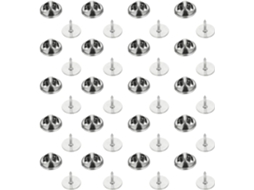 Conjunto De 20-pins Metal Prateados E Pretos, Resistentes À Corrosão, Ideais Para Conferências E Feiras Comerciais, Em