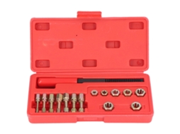 Kit De Ferramentas Para Restaurar Roscas Métricas Com 7 Matrizes, 7 Punções E 1 Lixa Para Carros 15 Peças