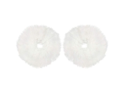 2pcs Pulseiras de Cabelo com Pelúcia de Coelho | S/MARCA