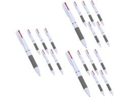 Conjunto De 3 Canetas Esferográficas Ergonômicas Com Botão Pressão