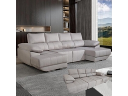 Sofá Chaise Longue Dupla - Bege (160x300x160 cm)
