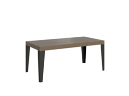 Mesa Extensível 200/460x90 Cm Flame Premium Cinza Pomba Com Pés Antracite Itamoby