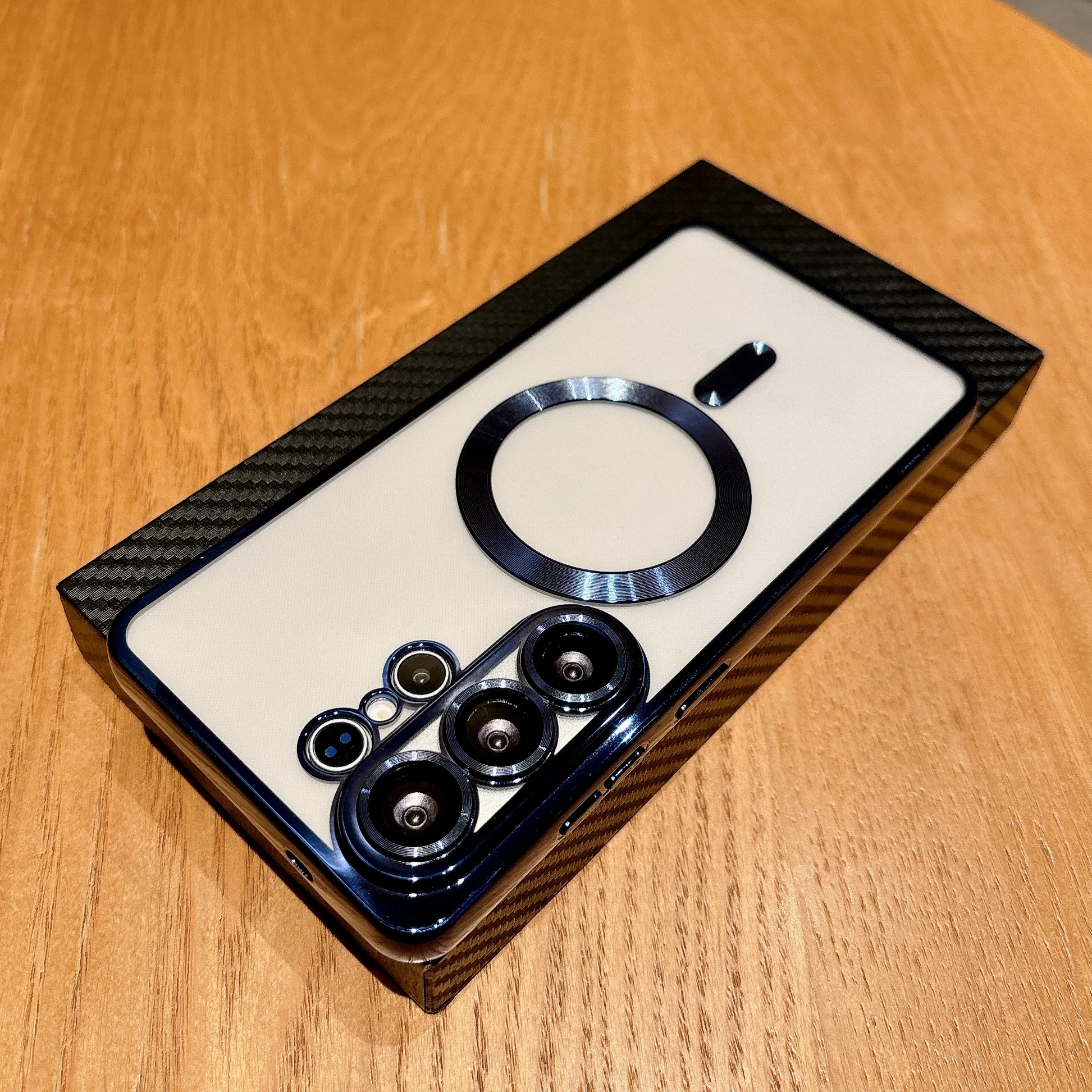 (azul Samsung S22) Capa Protetora Magnética, Com Processo De Galvanoplastia.