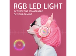 Aetheria fone de Ouvido Gamer Onikuma K9 com Orelhas de Gato Removíveis Rgb Microfone Cancelamento de Ruído