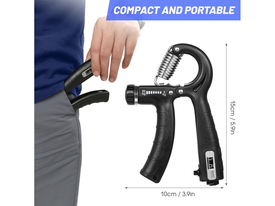 2pcs Fortalecedor De Grip Com Contador Resistência Ajustável 5-60kg Exercitador De Mão Para Musculação Treinamento De Punho