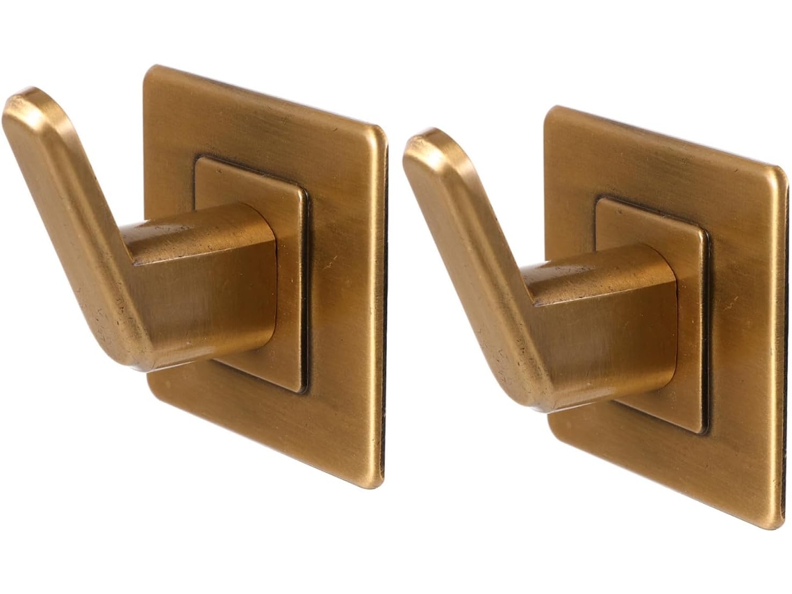 Conjunto De 2 Ganchos Organizadores Metal Autoadesivos Para Banheiro, Ganchos De Parede Sem Furos Para Cozinha