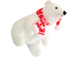 Urso Polar De Pelúcia Para Decoração Natal Com Textura Macia E
