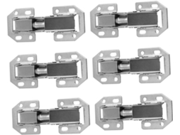 Dobradiças De Aço Para Portas Armários Cozinha E Quarto, Conjunto 6