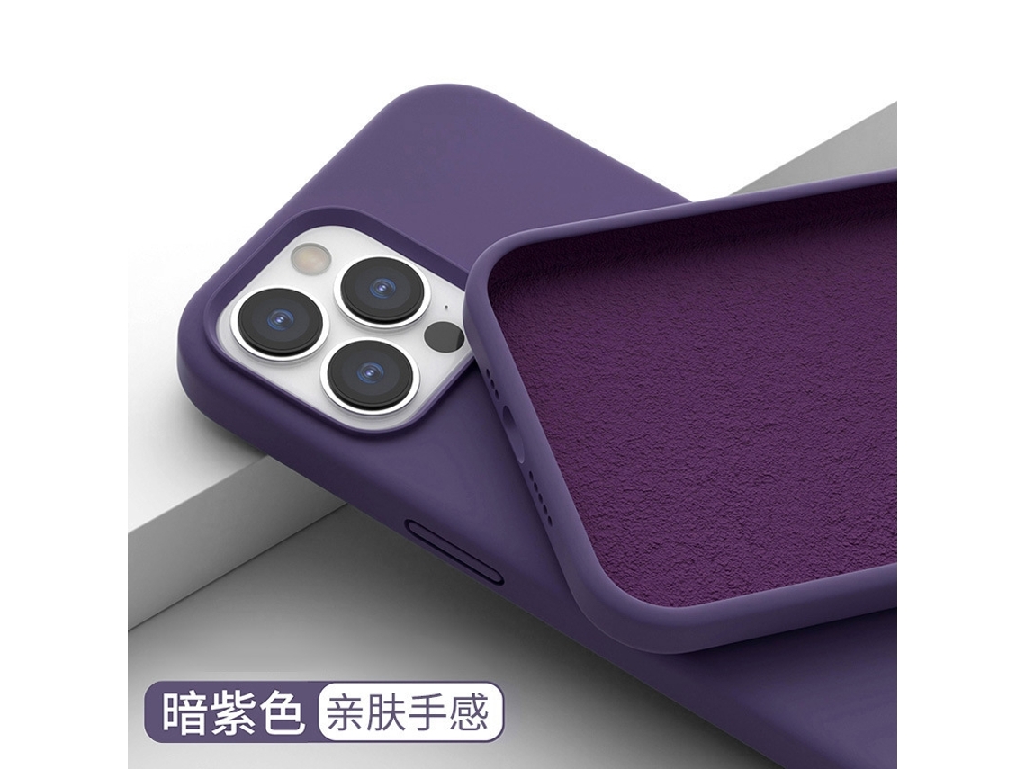 Capa Para Iphone 17 Pro Roxo Escuro Silicone - Proteção Total - Cor Sólida - Resistente A Impactos