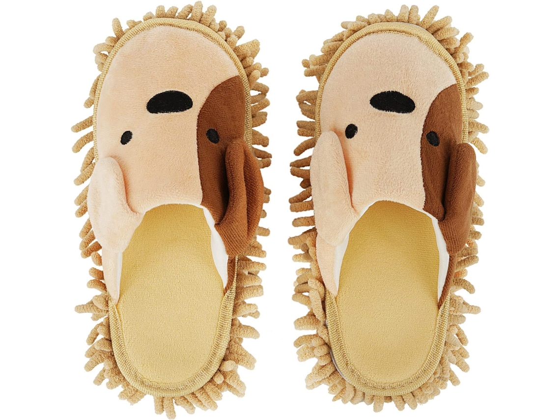 Chinelo de Limpeza Chão em Fibra Chenille com Capa Removível, Ideal para Espanar e Limpar Pisos. Unissex. Comprimento da Perna: 26 Cm BRILVIBERA