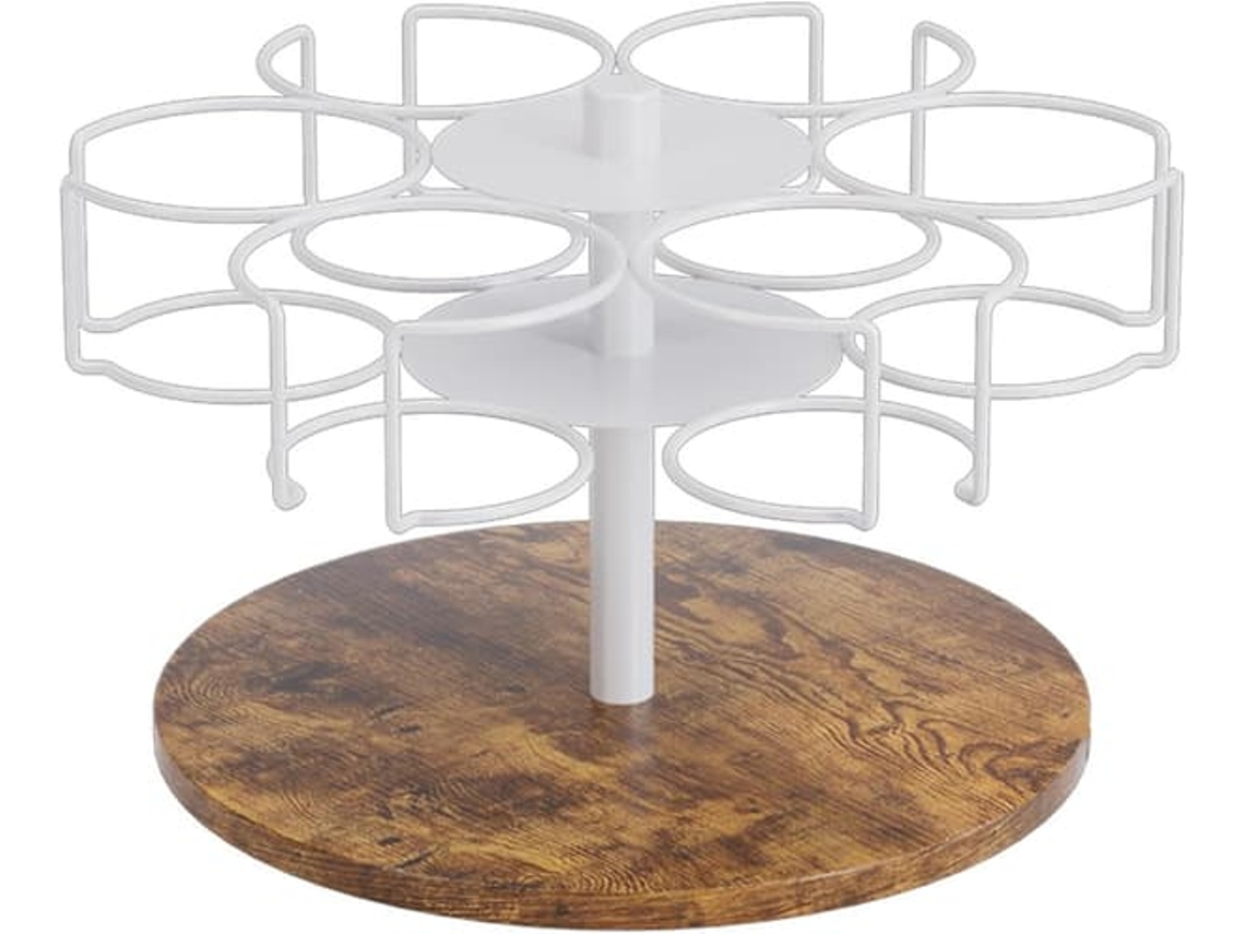 Suporte Giratório Para Garrafas De Água E Organizador Baldes Bancadas Cozinha, Armazenamento Organização Copos (branco).