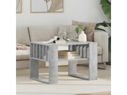 Vidaxl Mesa De Centro Cinzento 66 X 49,5 X 45 Cm Derivados De Madeira