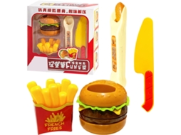Jogo De Faz De Conta De Fast Food | Alimentador Automático Removível | Jogo Educativo De Comida | Ki Vayotoy