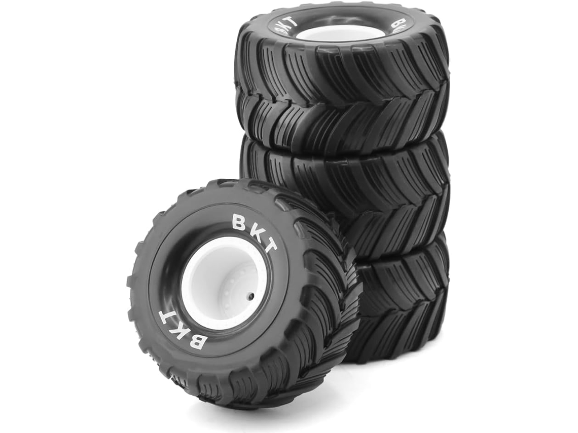 Conjunto de 4 Pneus Hexagonais de 100 Mm para Mini Carros Rc 1/18 SFUSHOS