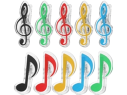 20 Prendedores De Notas Musicais Em Abs, Suporte Partituras E Páginas De Livros Música, Acessórios Ideais