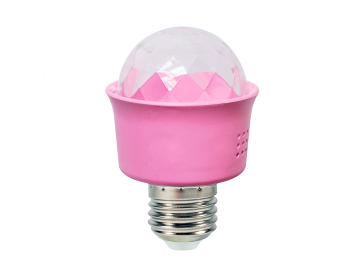 Lâmpada LED E27 3W RGB com mudança de cor, mini projeção, ambiente festivo, KTV, decoração, plug and play | S/MARCA